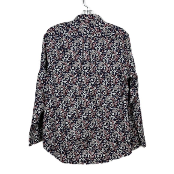 Peau De Loup | Paisley Long Sleeve Cotton Blouse Size 14 - Picture 3 of 7